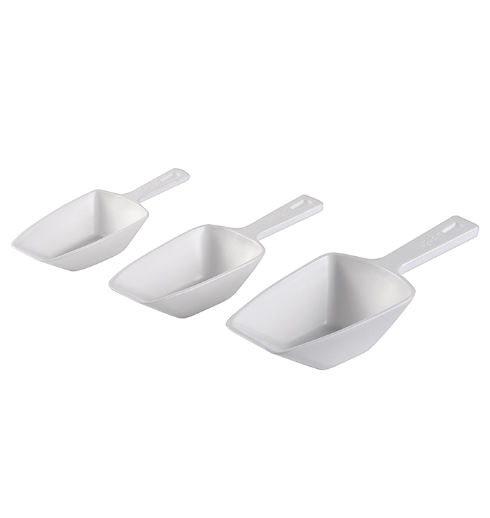 3-Pc. Plastic Scoop Set with Flat Bottoms