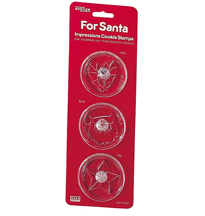 For Santa Cookie Stamps, Set of 3