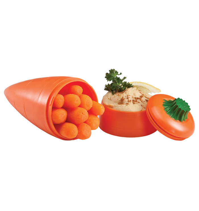 Hutzler 2-Pack Celery and Dip Healthy Snack To-Go Travel Storage Container  -New.