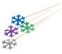 Snowflake (Metallic) Holiday Party Picks